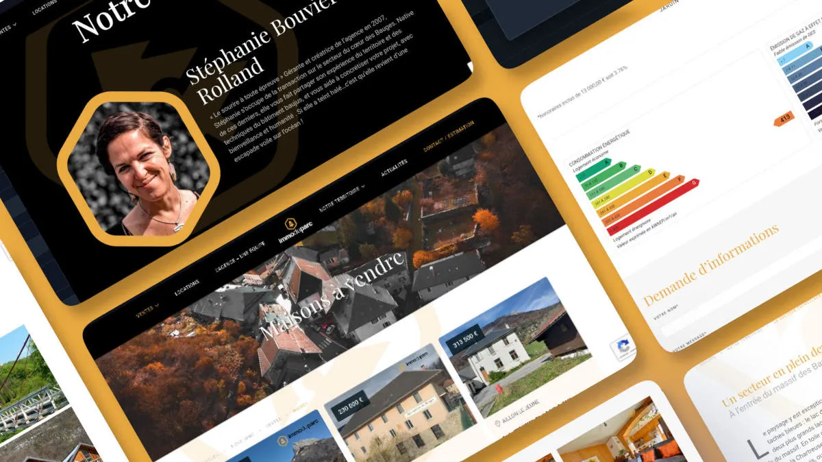Aperçu du site livré pour l'Agence Immo du Parc